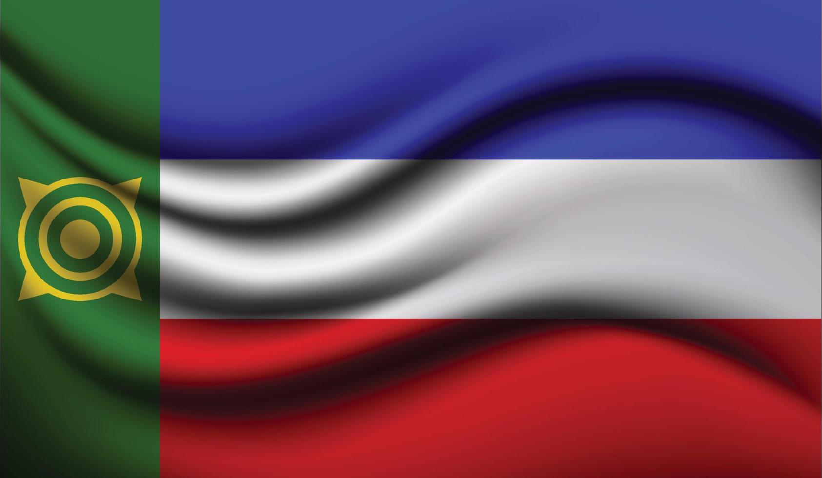Khakassia Realistic waving Flag Design vector