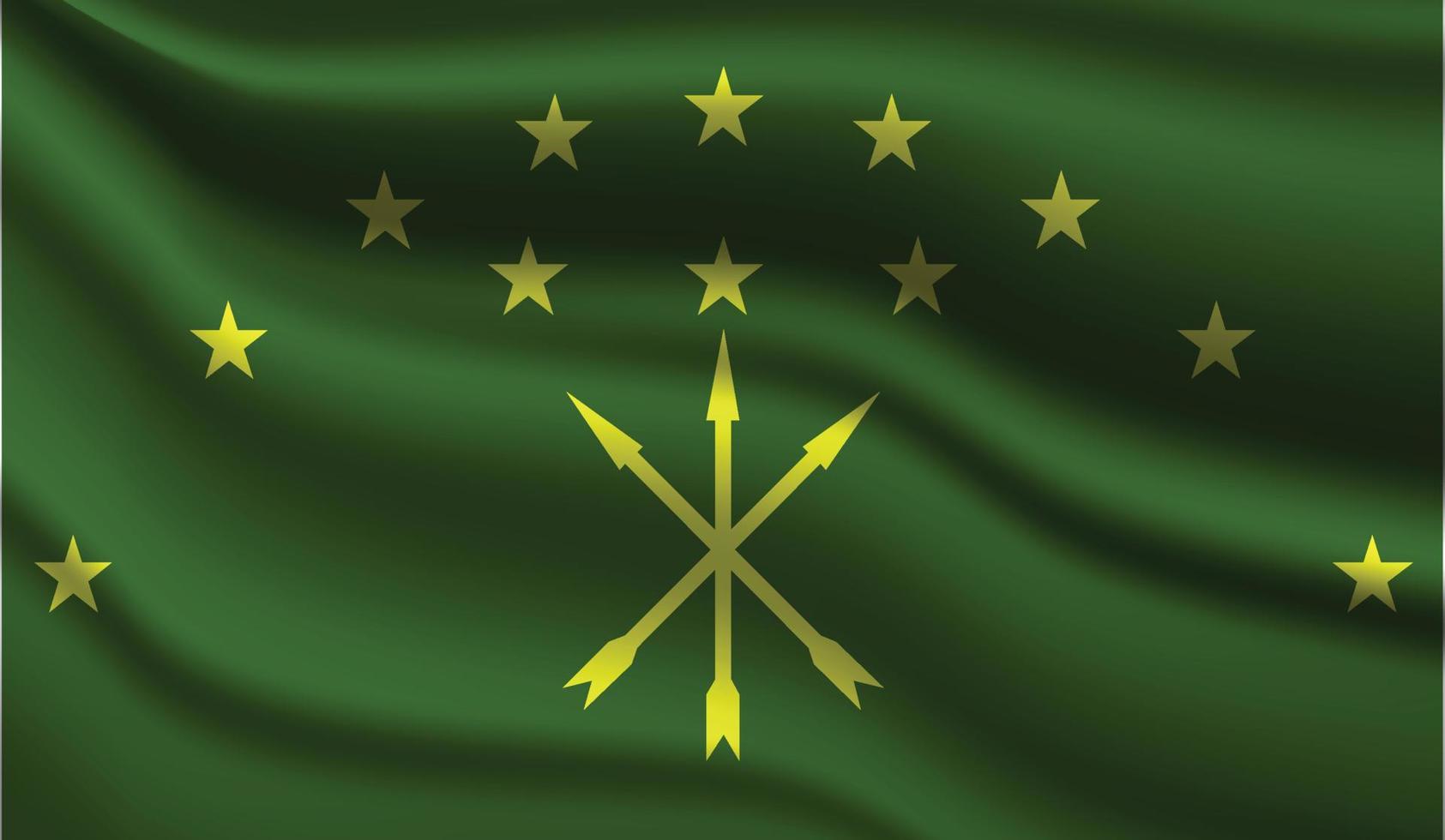 diseño de bandera moderna realista adygea vector