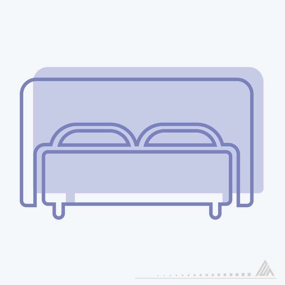 Vector Graphic of Bed - Twins Style