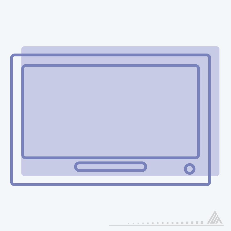Vector Graphic of Television - Twins Style