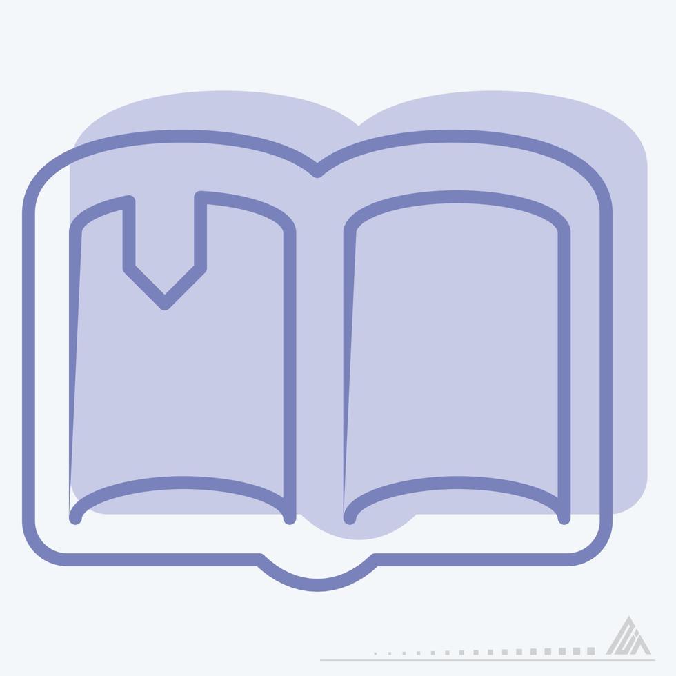 vector icono de libro - estilo de dos tonos