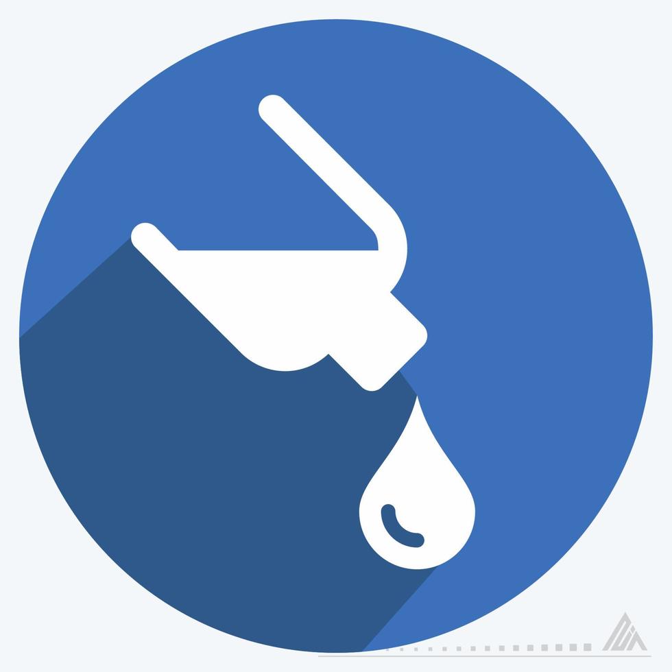 Icon Vector of Drop 2 - Long Shadow Style