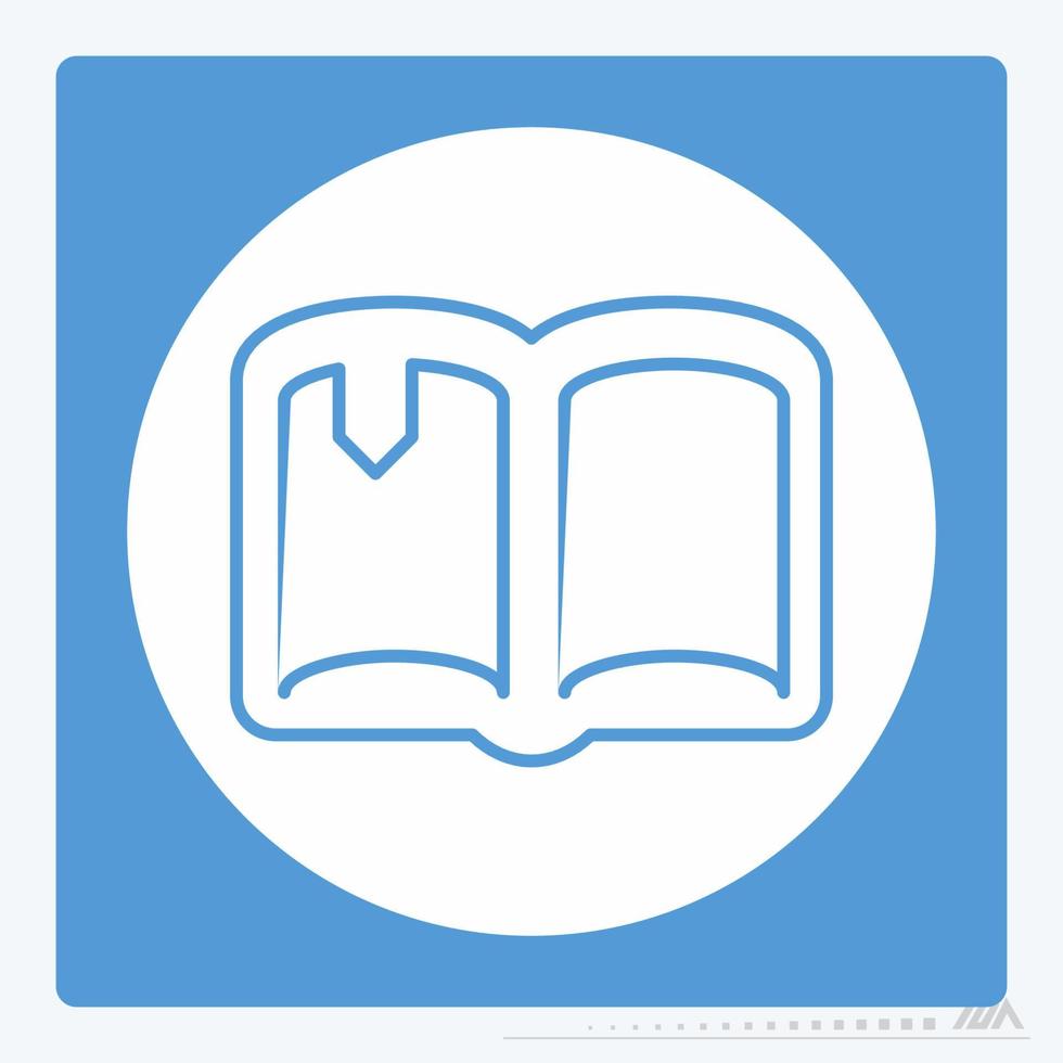 vector icono de libro - estilo luna blanca