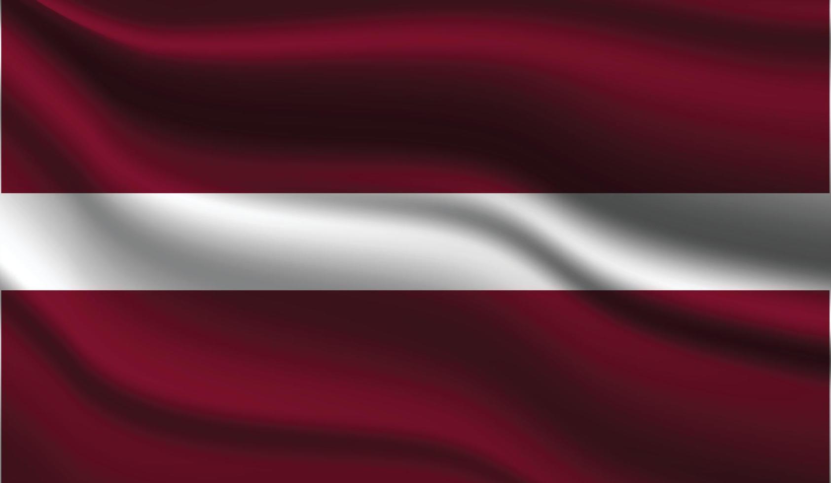 Latvia Realistic Modern Flag Design vector