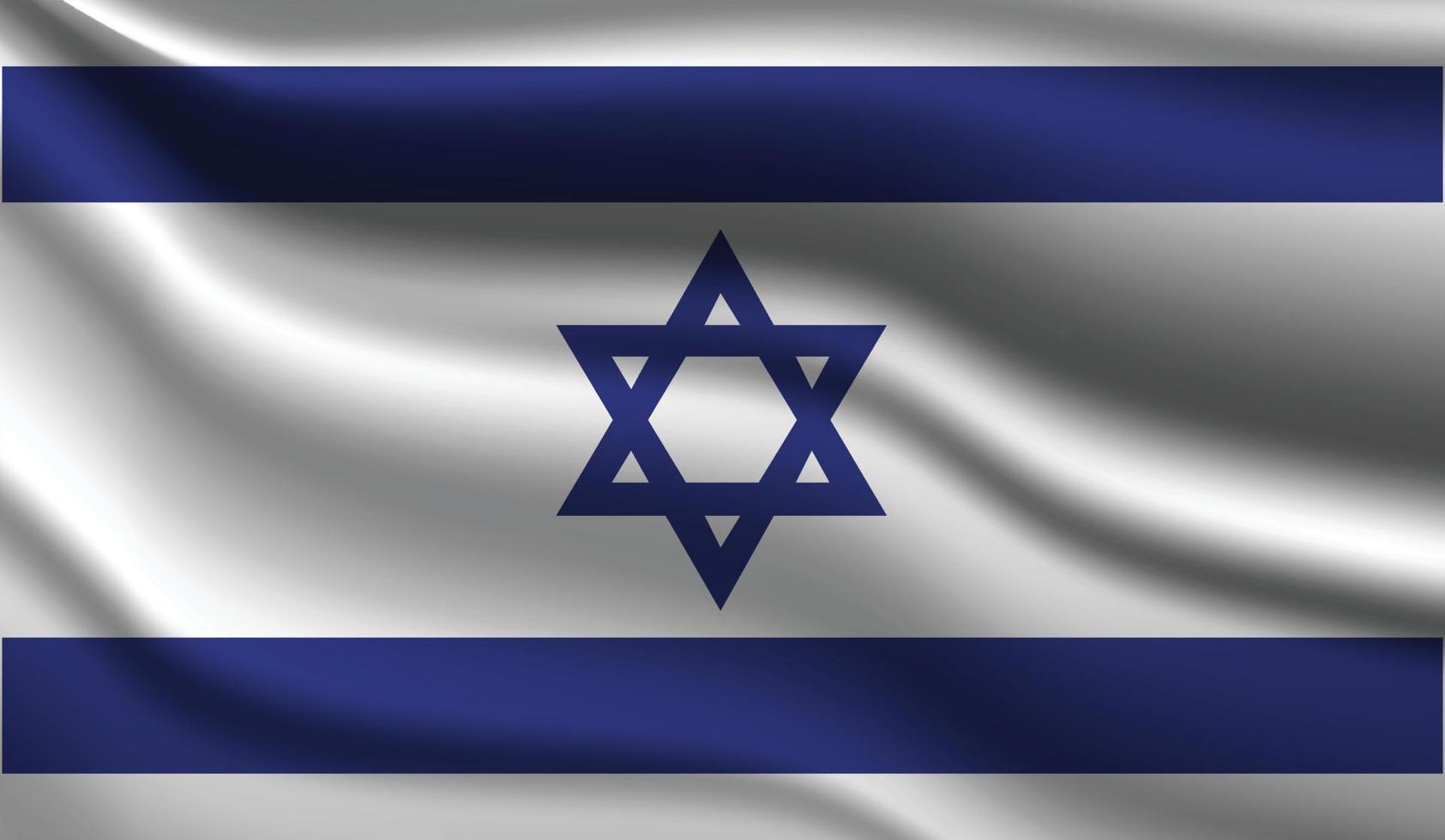 Israel Realistic Modern Flag Design vector