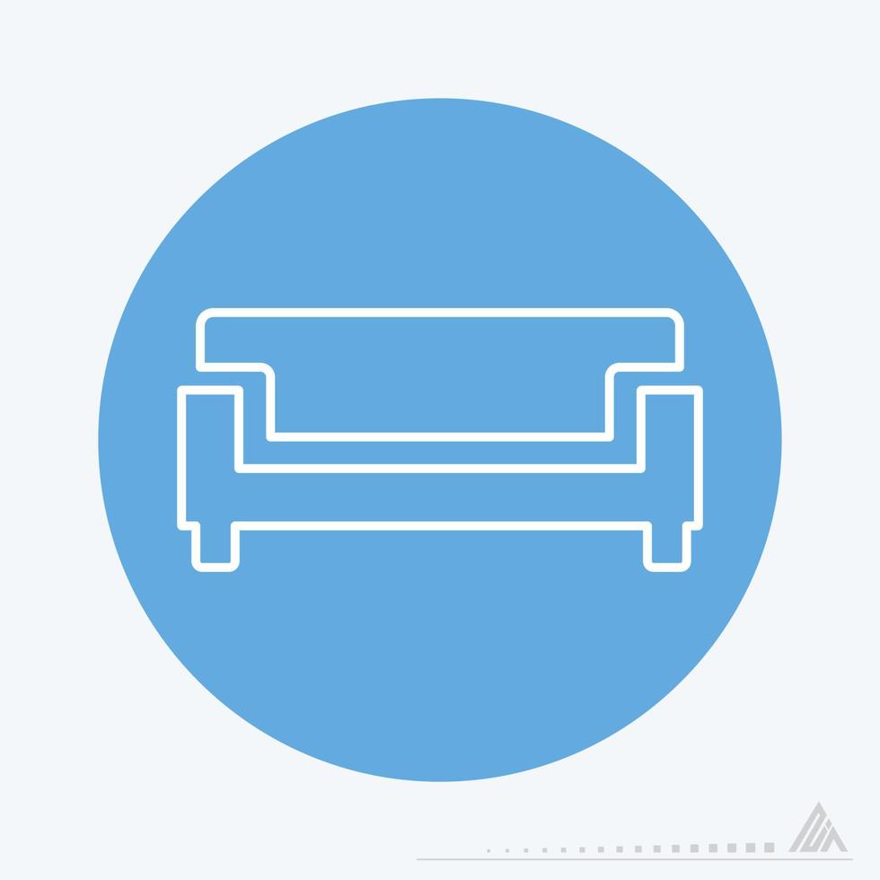 Vector Graphic of Two Seats - Blue Monochrome Style