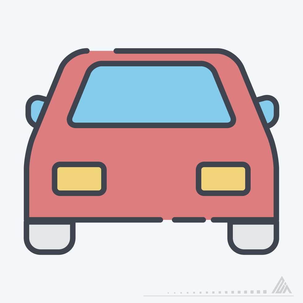 gráfico vectorial de coche - estilo de corte de línea vector