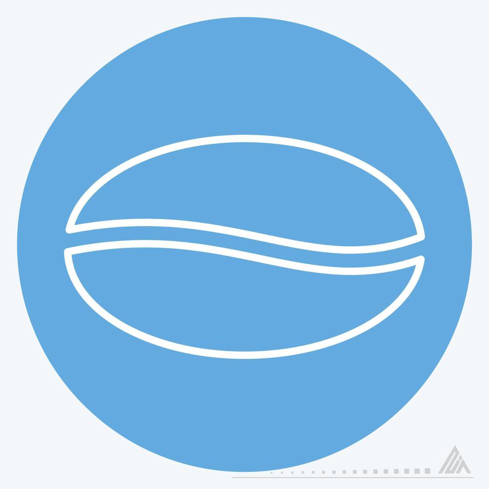 Icon Vector of Coffee Grain - Blue Eyes Style