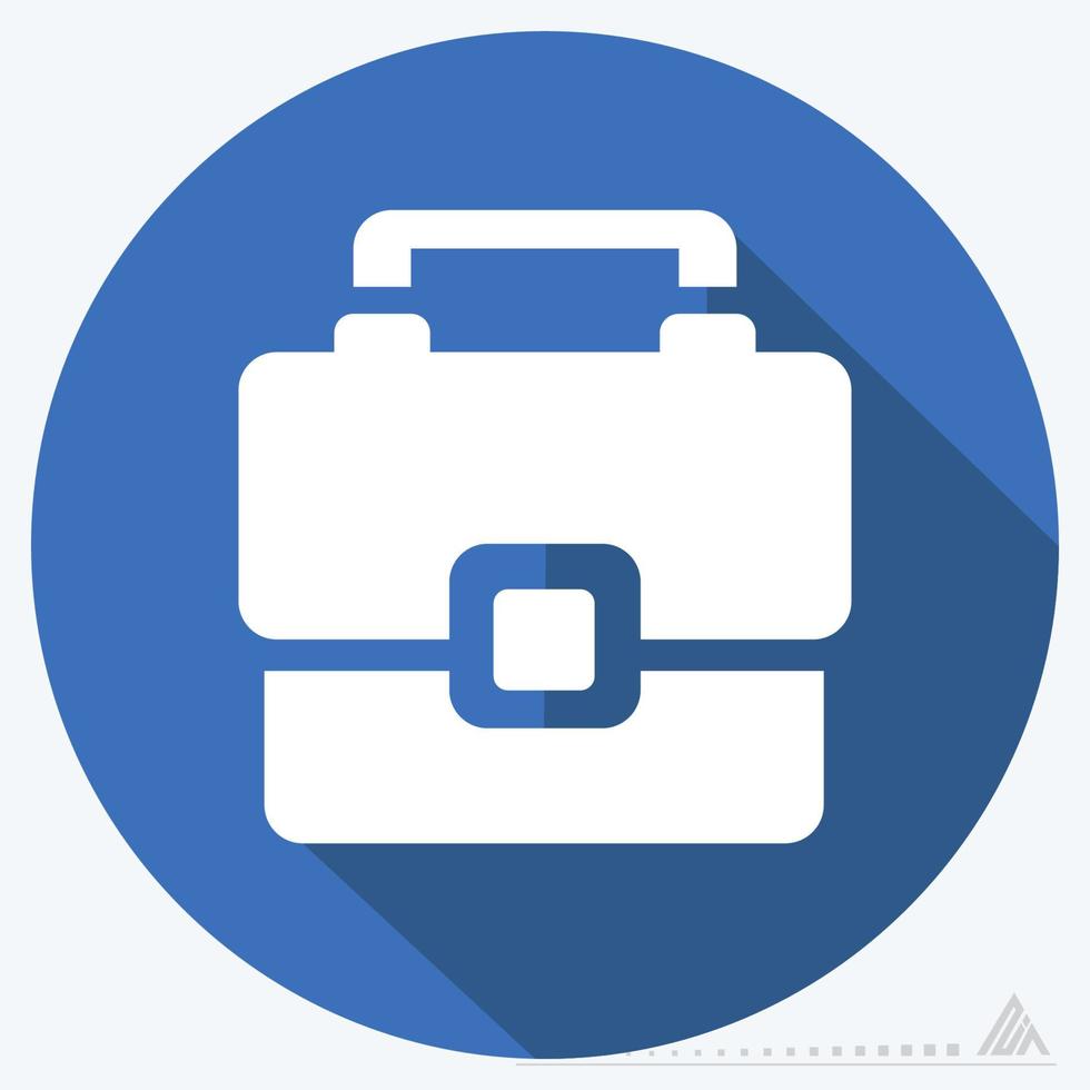Icon Vector of Briefcase - Long Shadow Style