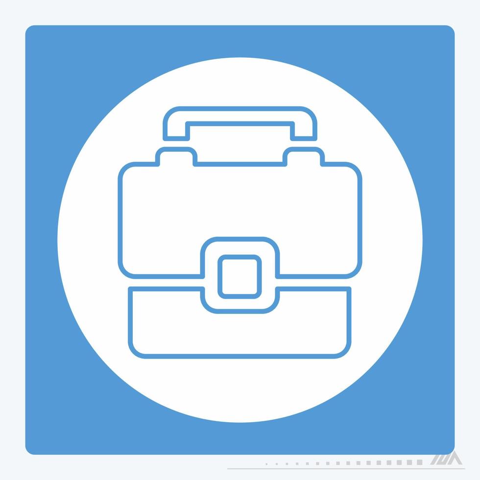 Icon Vector of Briefcase - White Moon Style