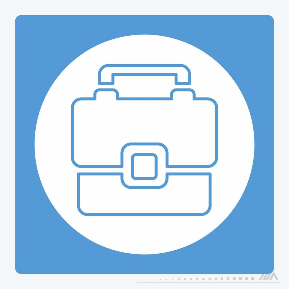 Icon Vector of Briefcase - White Moon Style