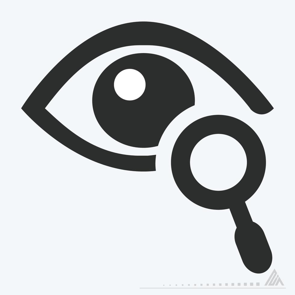 Icon Vector of Eye Exam 5 - Glyph Style