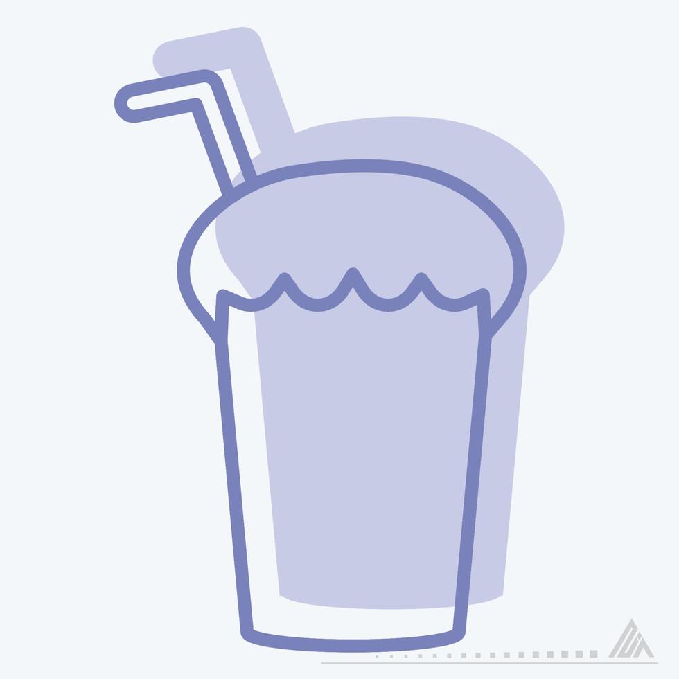 Icon Vector of Chocolate Shake - Two Tone Style