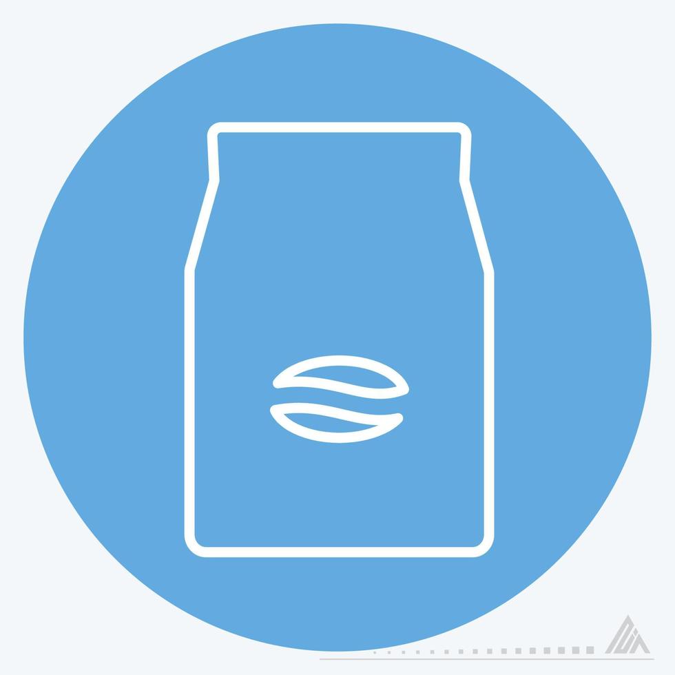 vector icono de paquetes de café - estilo ojos azules
