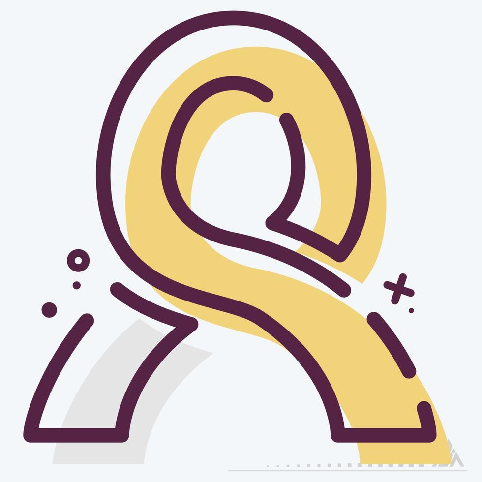Icon Vector of Breast Cancer - MBE Style
