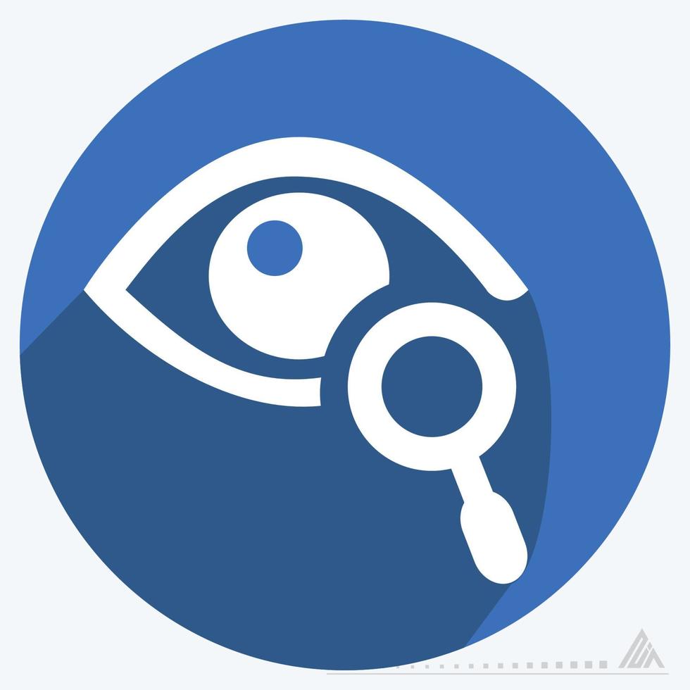 Icon Vector of Eye Exam 5 - Long Shadow Style