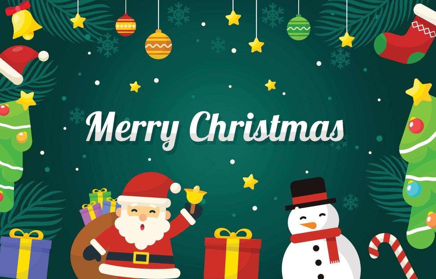 Santa Claus at the Christmas Background vector