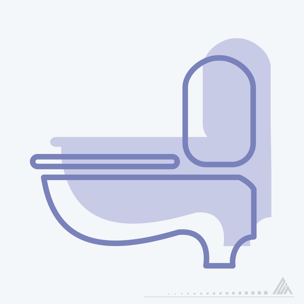 Vector Graphic of Toilet Seat - Twins Style