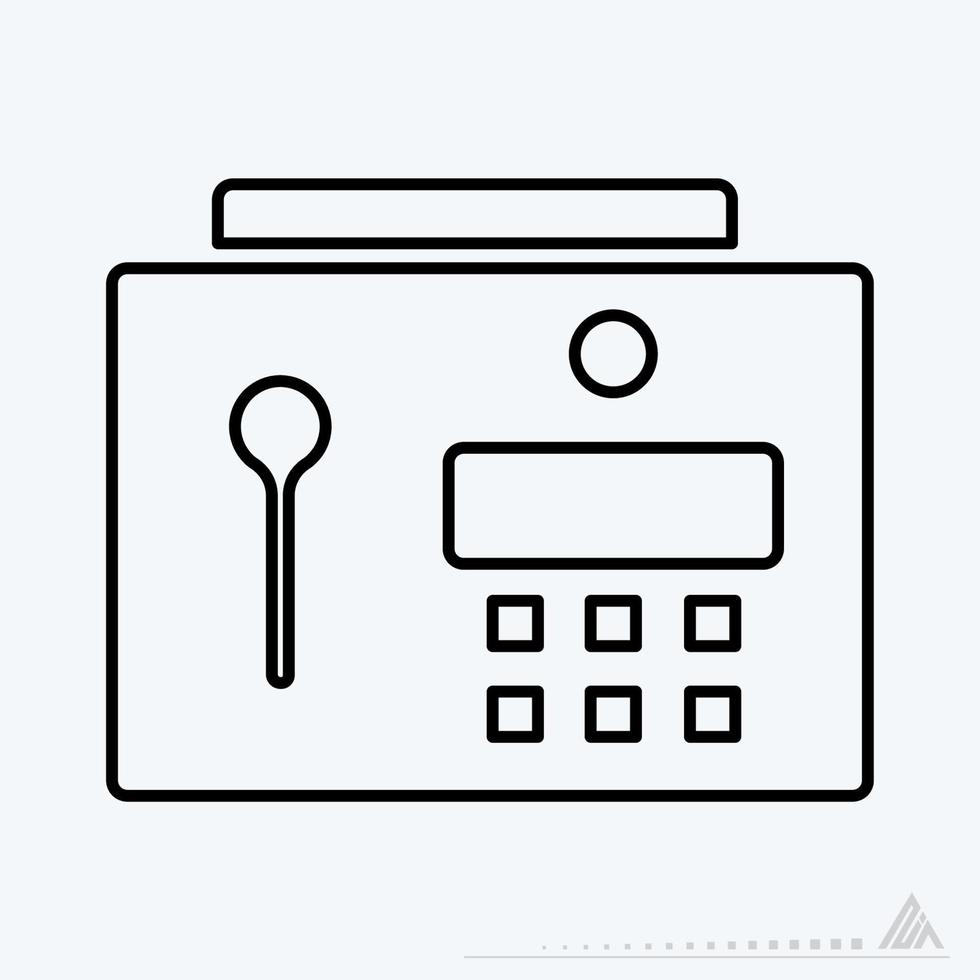 Vector Graphic of Door Security Lock - Line Style