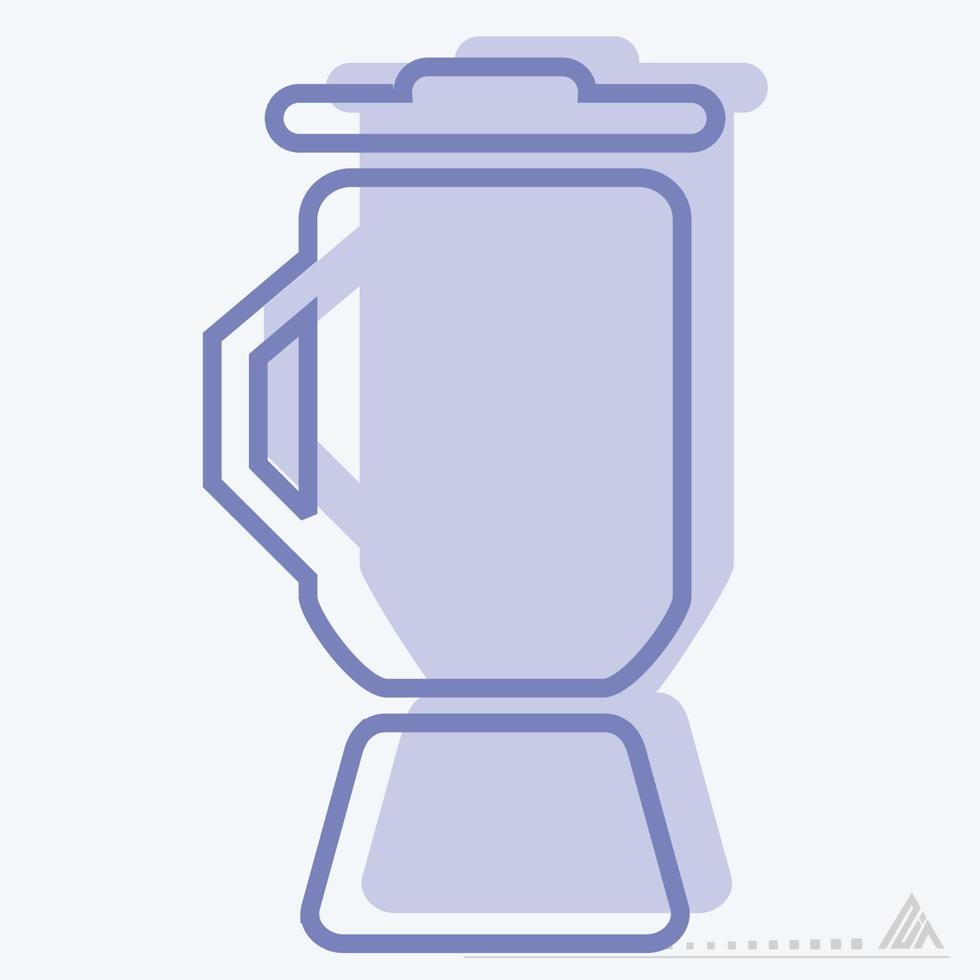 Icon Vector of Coffee Blender - Two Tone Style