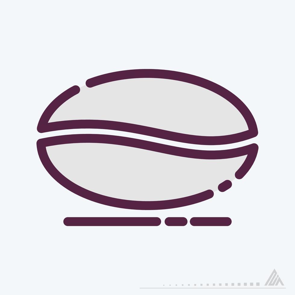 Icon Vector of Coffee Grain - Line Cut Style