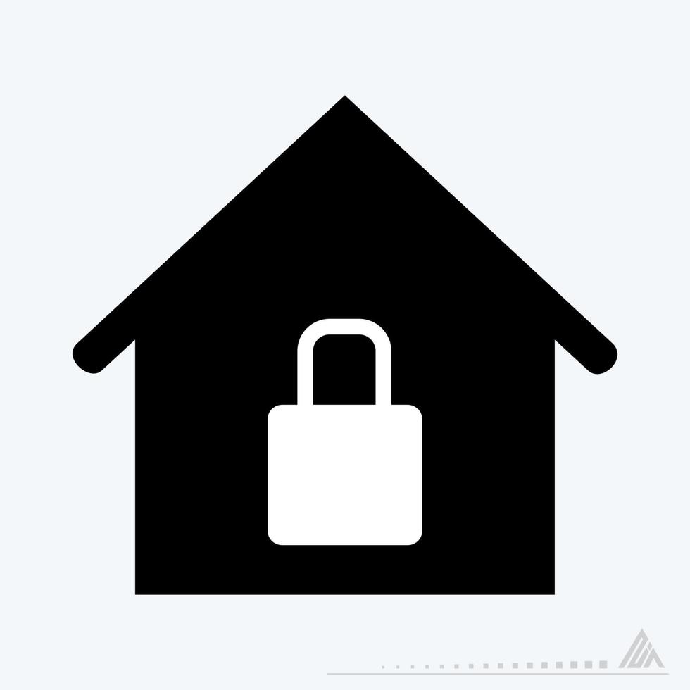 Vector Graphic of Secure House - Black Style