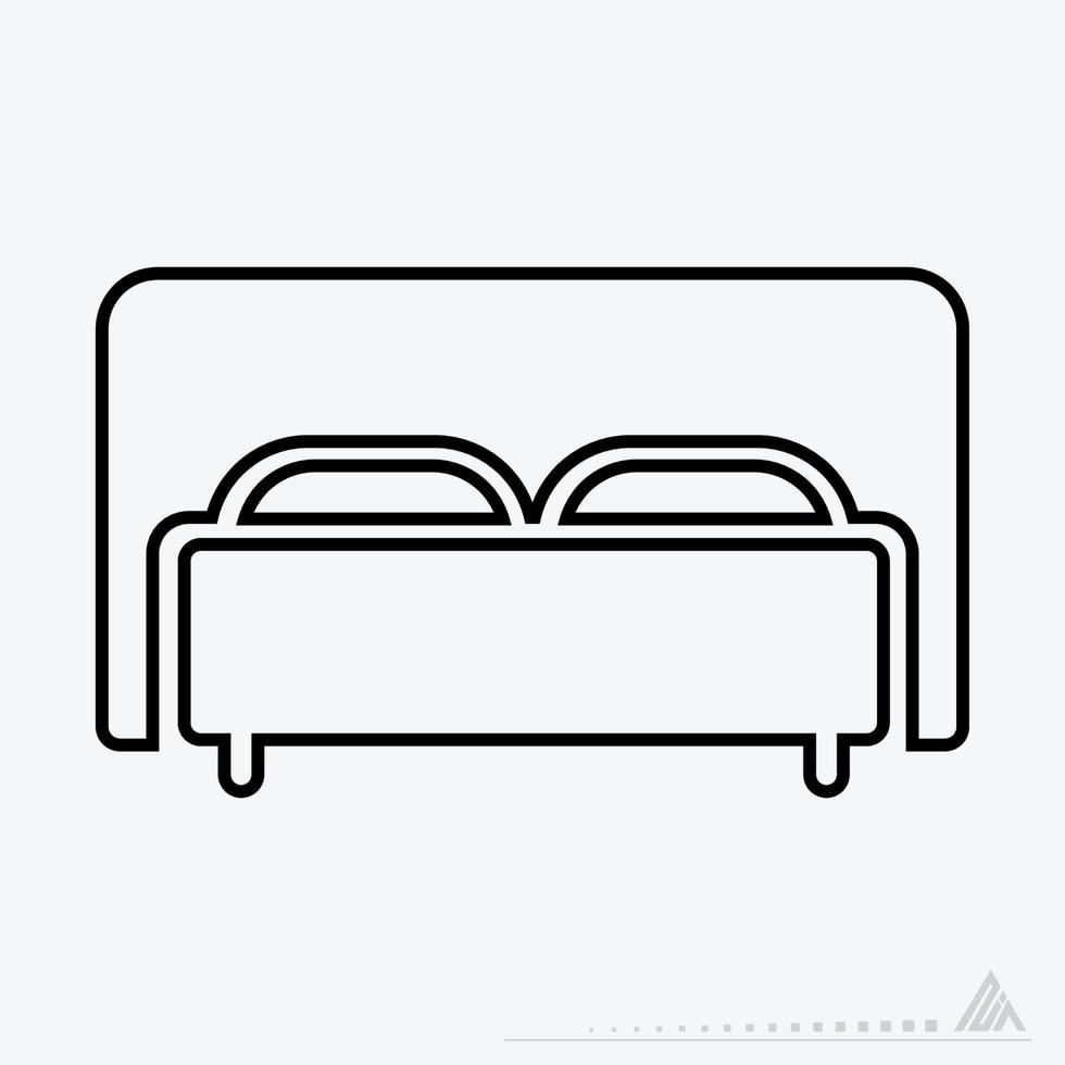 Vector Graphic of Bed - Line Style