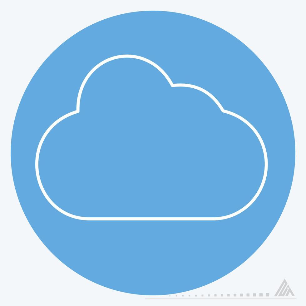 Icon Vector of Cloud - Blue Eyes Style