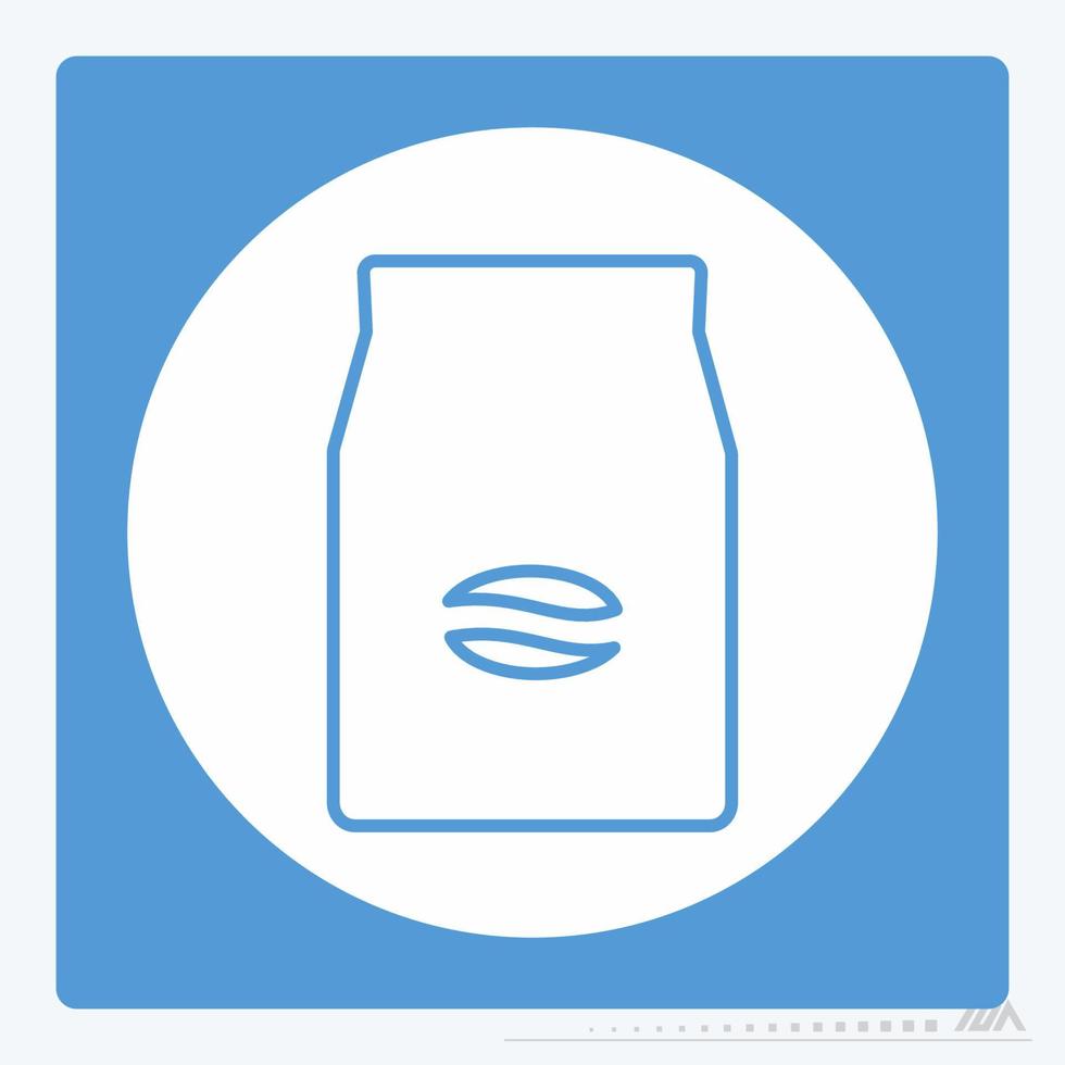 Icon Vector of Coffee Packets - White Moon Style