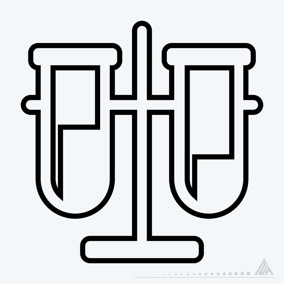 Icon Vector of Vials - Line Style