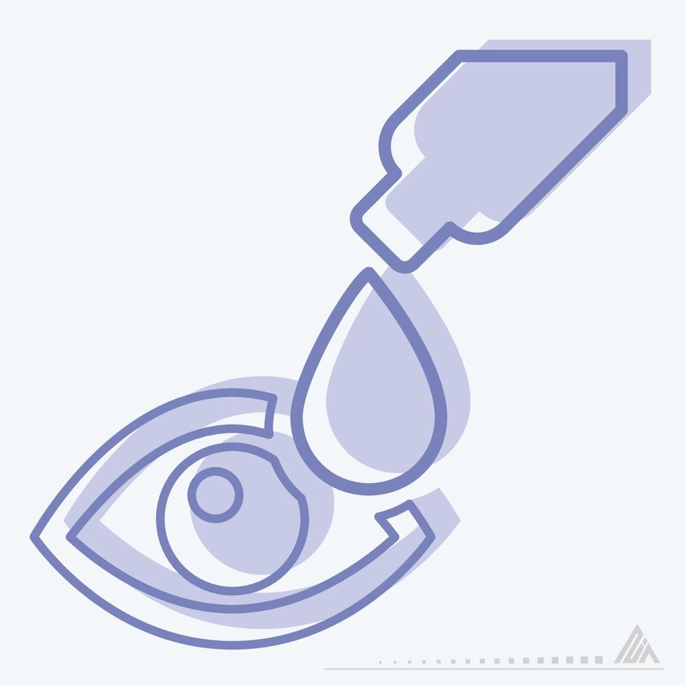 vector icono de gota - estilo de dos tonos