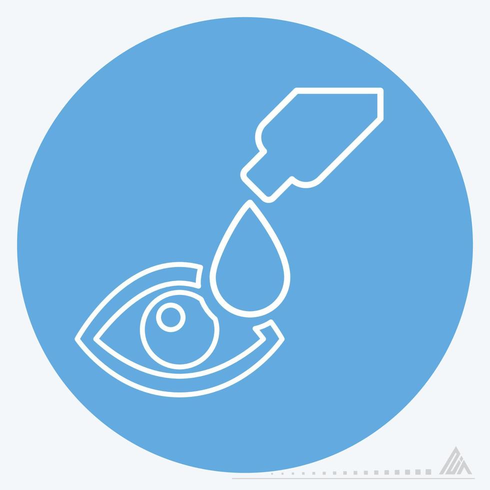 vector icono de gota - estilo ojos azules