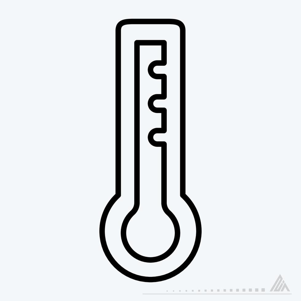 vector icono de temperatura - estilo de línea