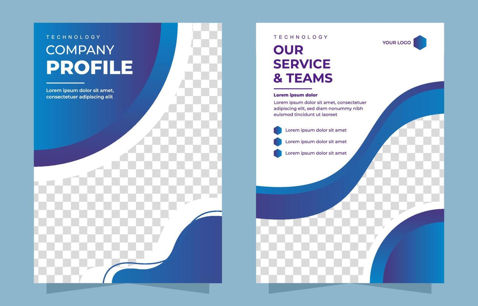 Collection of Company Profile Templates vector