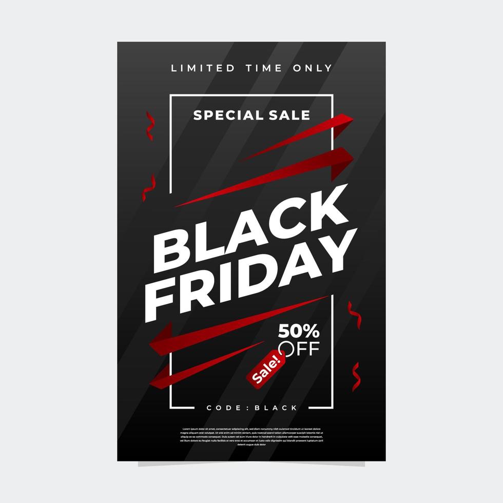 Black Friday Sale Poster Template vector