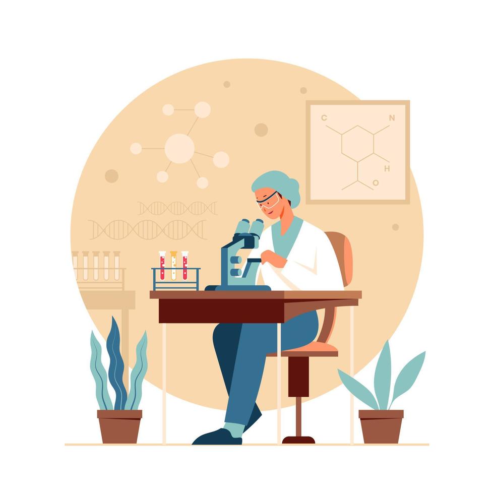 Women Scientist Concept vector