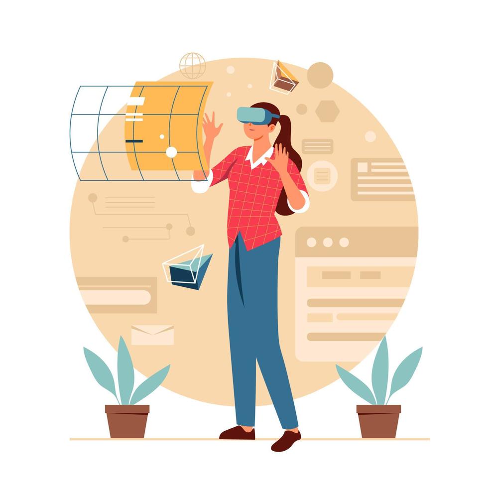 Woman With Technology vector