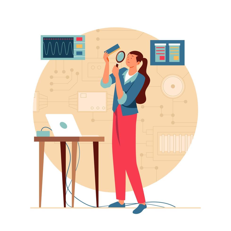 Women In Technology Concept vector