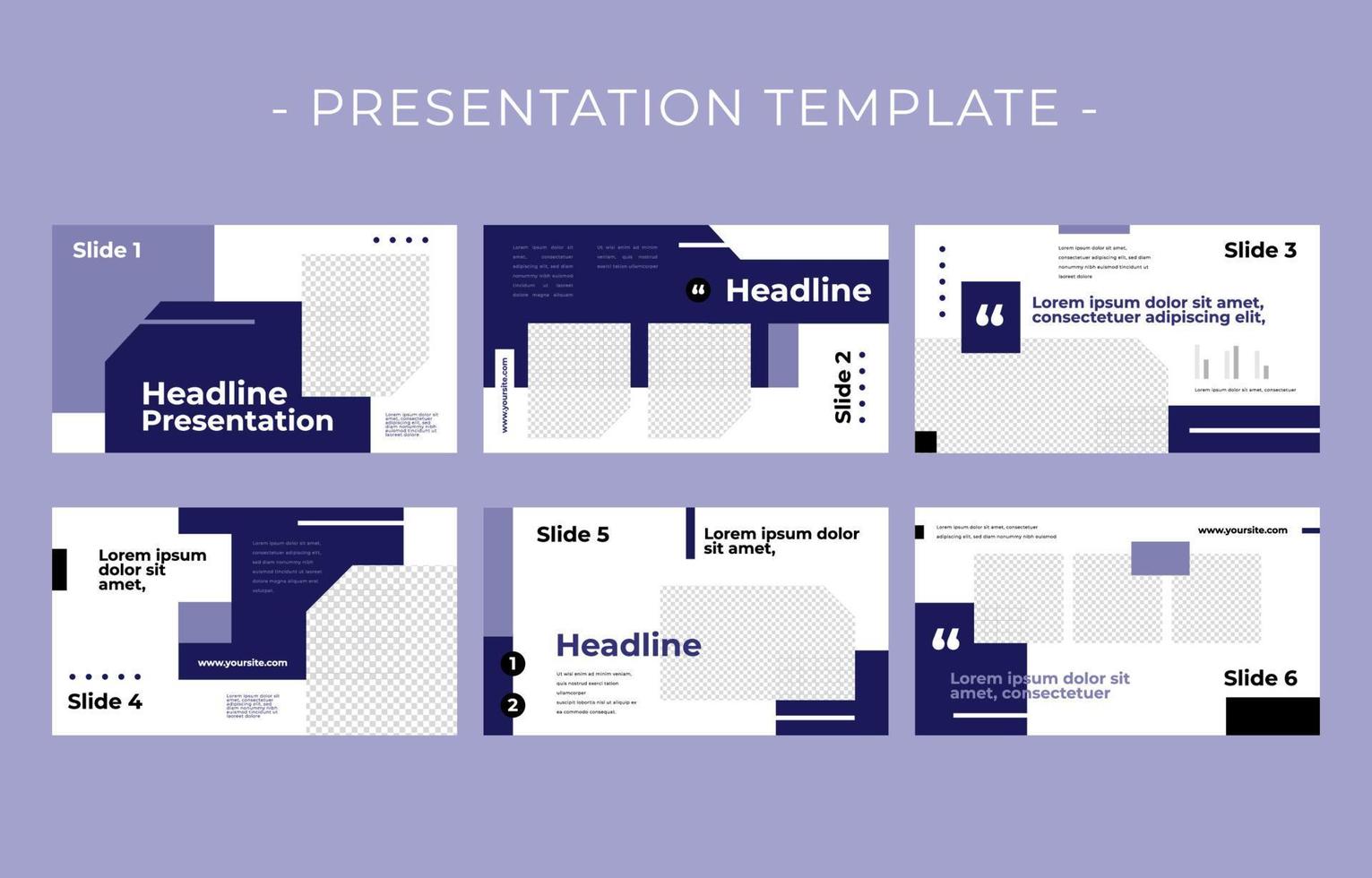 Presentation Template Set For Business vector