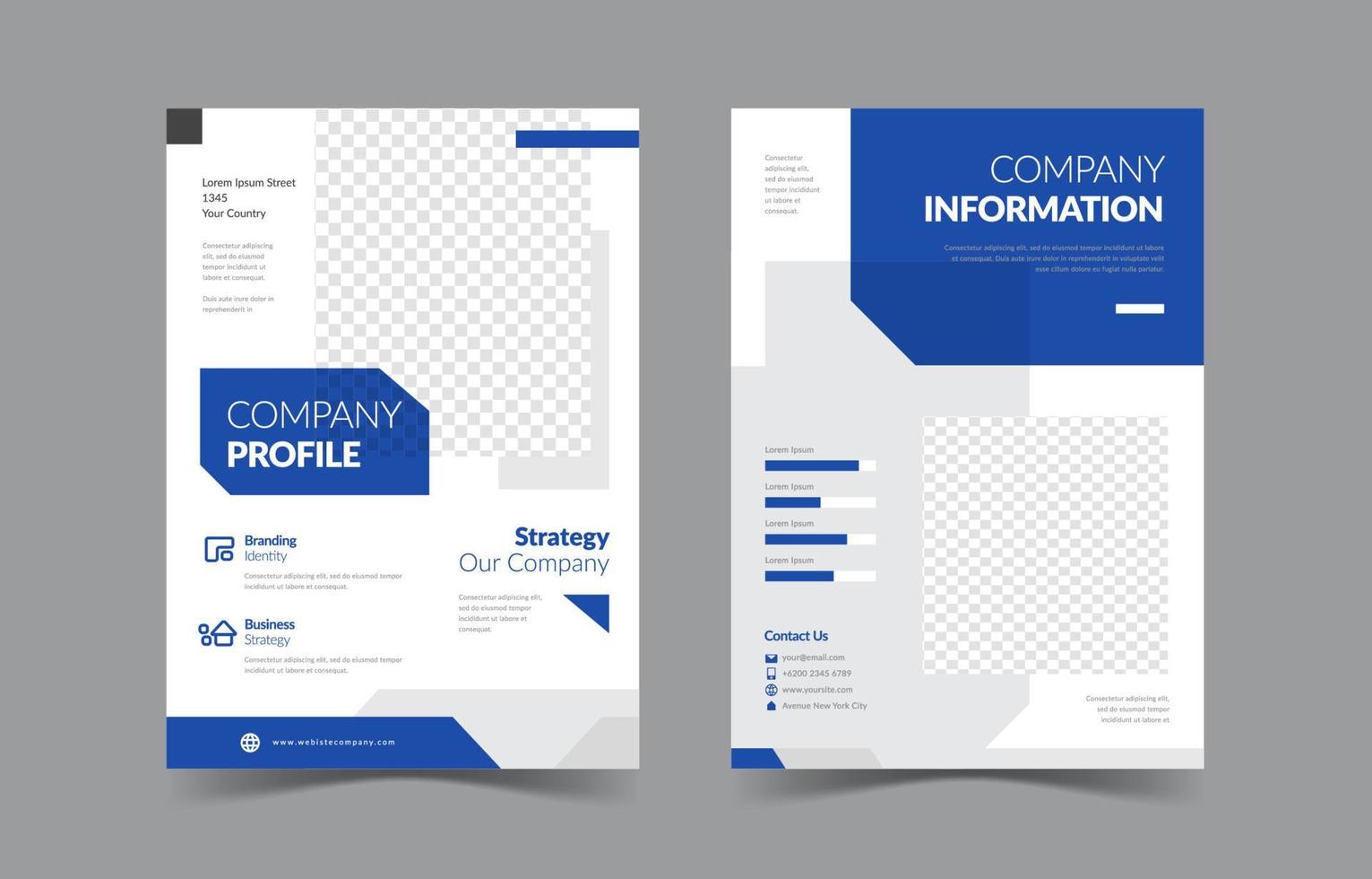 Set of Company Profile Template vector