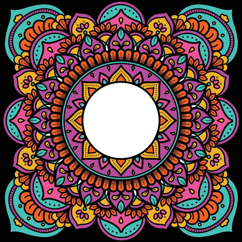 fascinante patrón floral zentangle vector