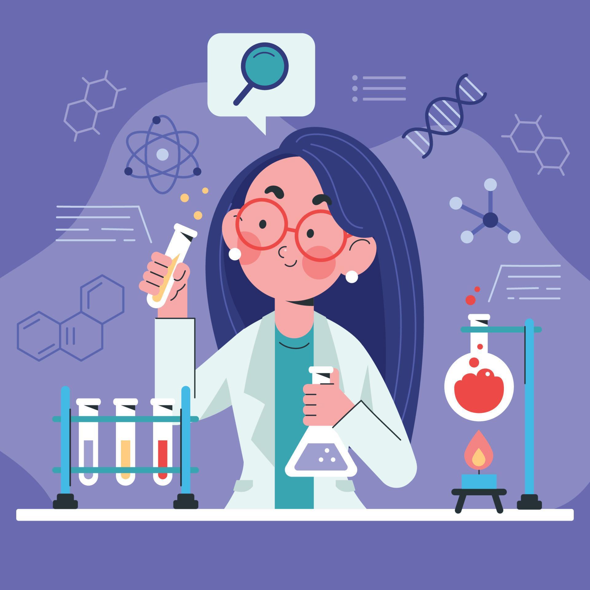 Woman as Scientist vector