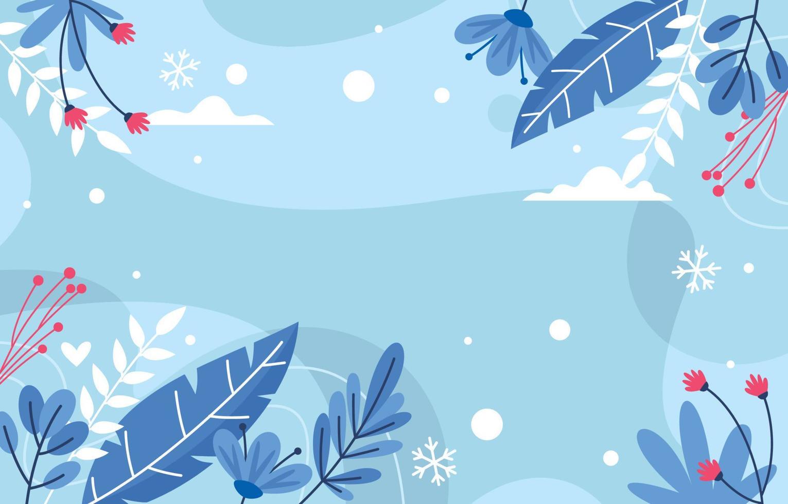 Winter Floral Background vector