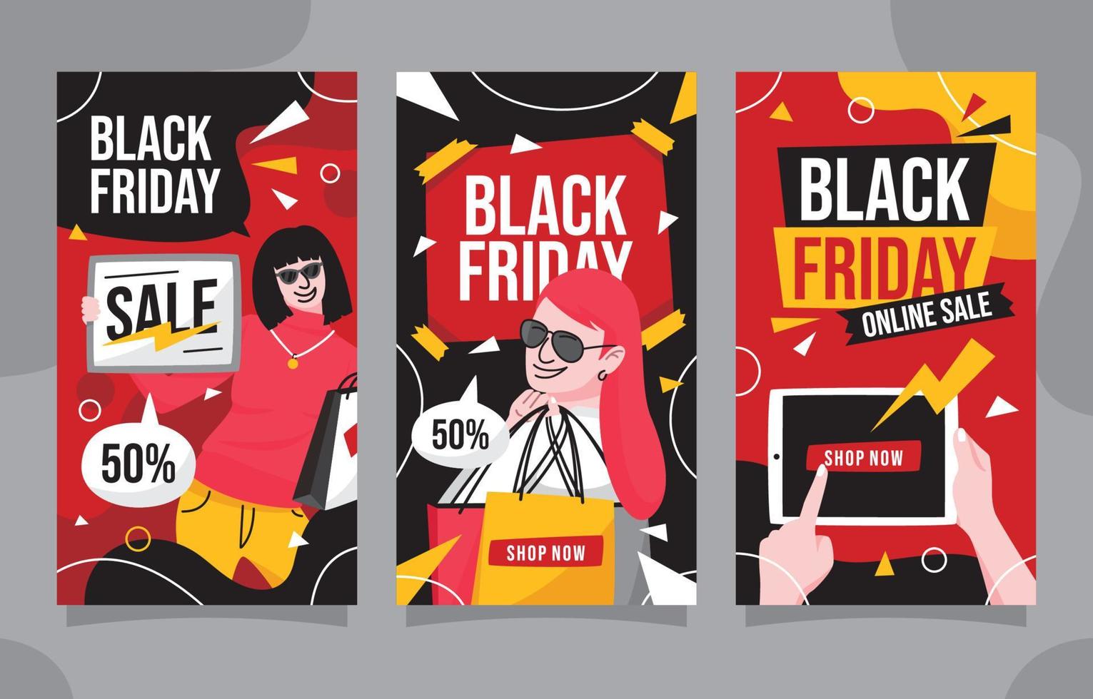 Black Friday Sale Social Media Template vector