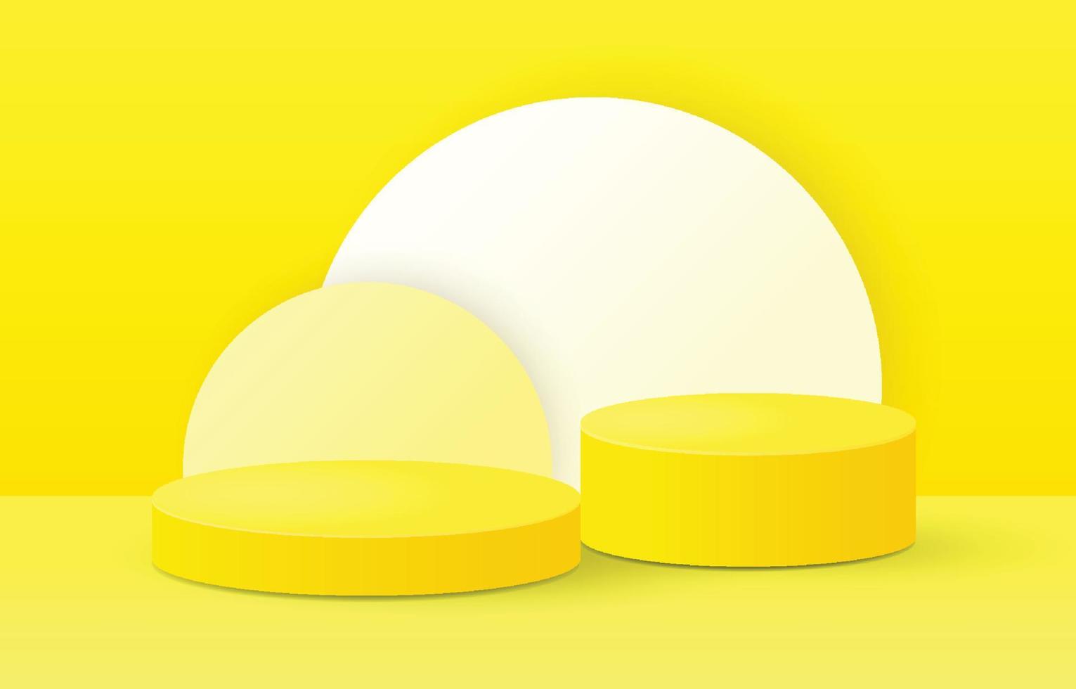 Yellow Product Podium Template vector