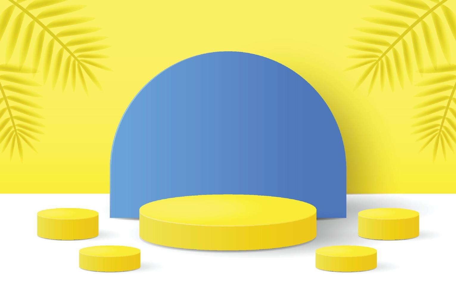 Yellow Product Podium Template vector