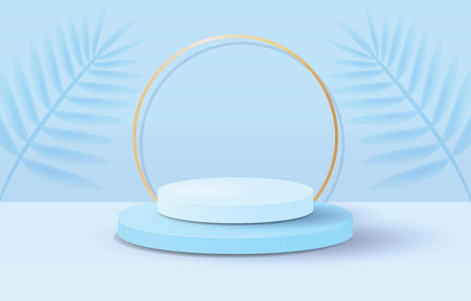 Blue Product Podium Template vector