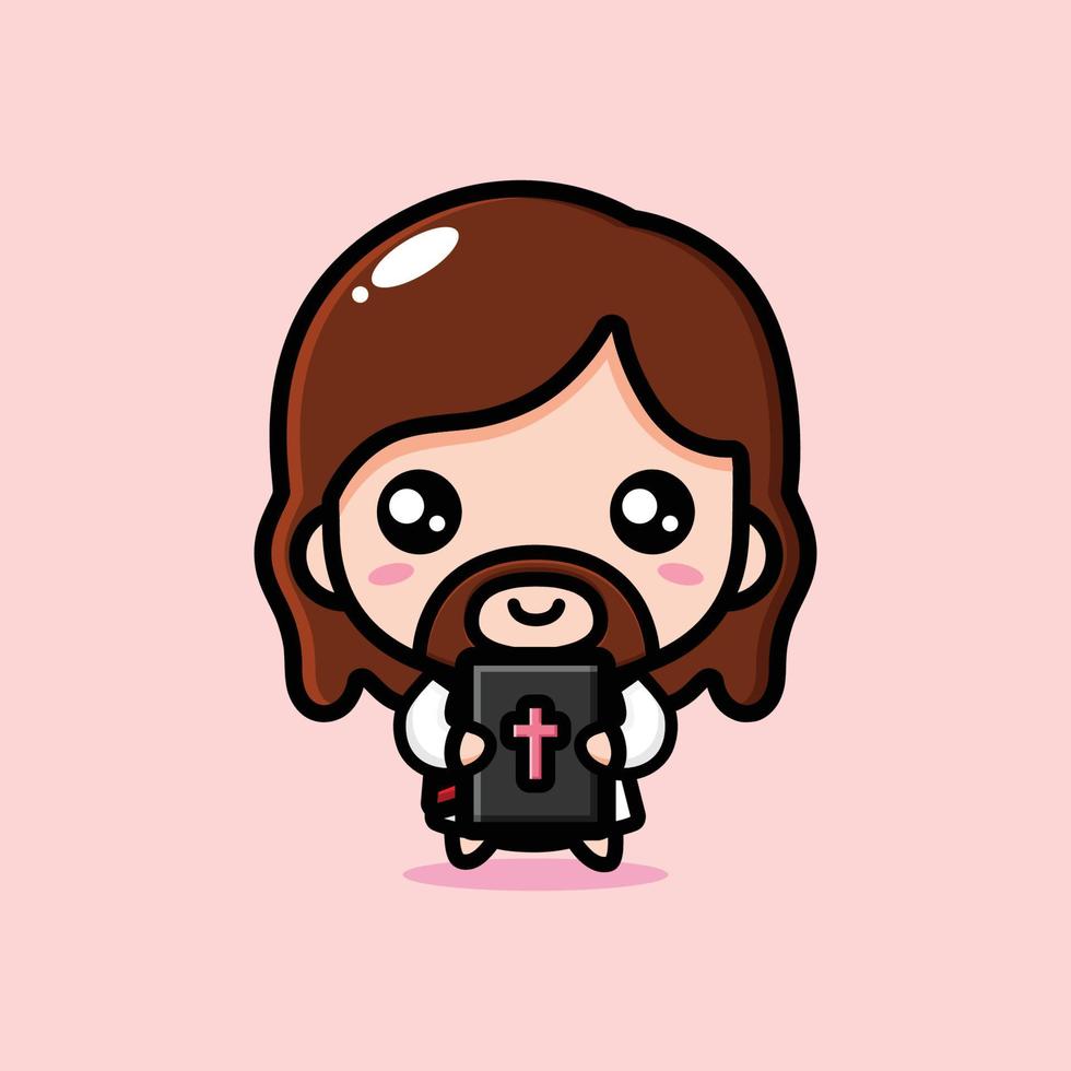 cute jesus christ cartoon design vector