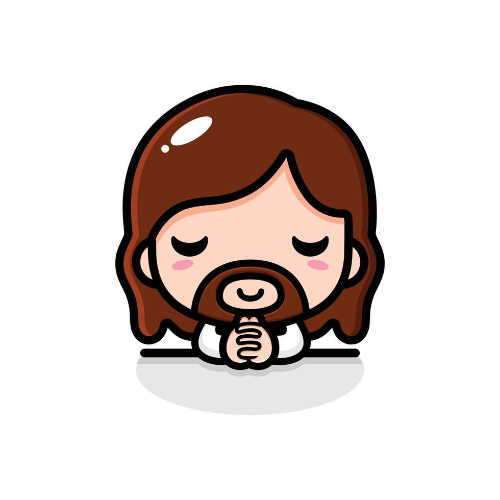 cute jesus christ cartoon design vector