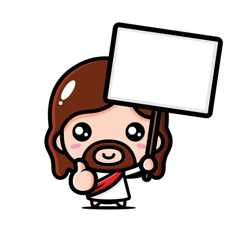 cute jesus christ cartoon design vector